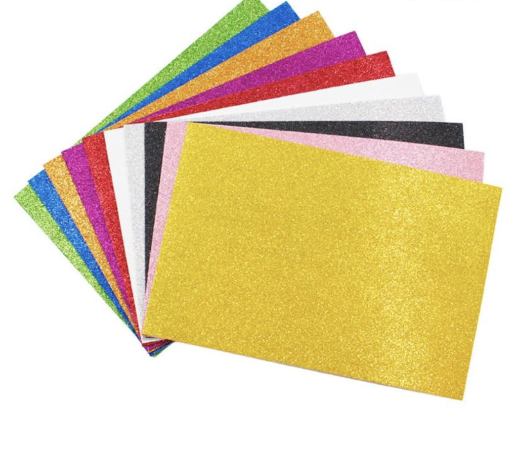 1 pliego lamina foamy con diamantina metalico 55x43cm para manualidad diy decorativa oficina escuela pizarron pascua