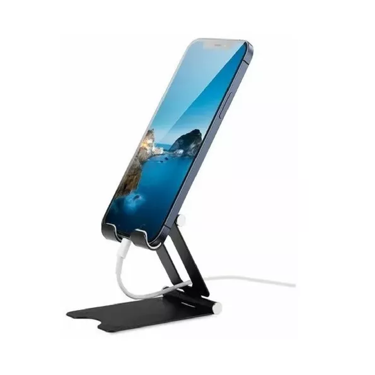 Soporte Base Plegable Para Celular Slim Holder De Escritorio Negro