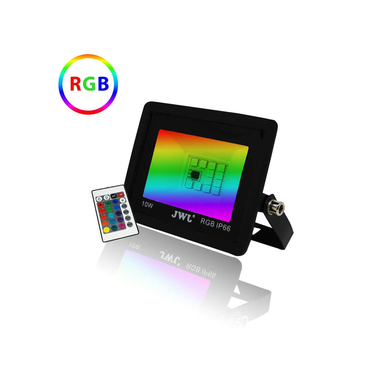 Paquete 2 Reflectores LED JWJ Multicolor 10W JLRE10RGB