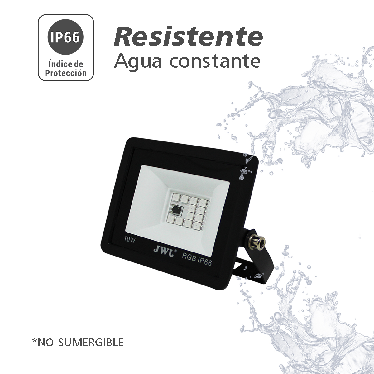 Paquete 2 Reflectores LED JWJ Multicolor 10W JLRE10RGB