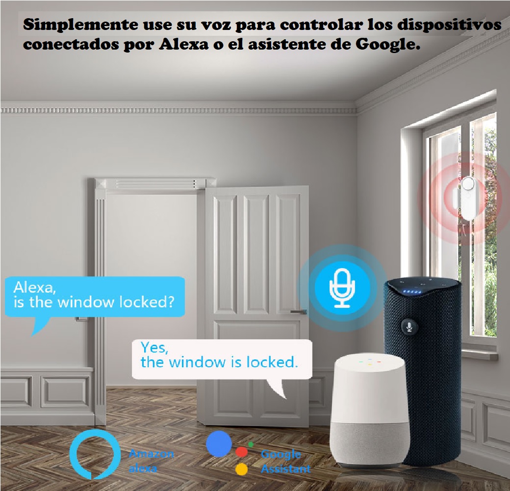 Sensor alarma puerta inteligente WiFi sistema de alarma seguridad hogar negocio oficina casa cel