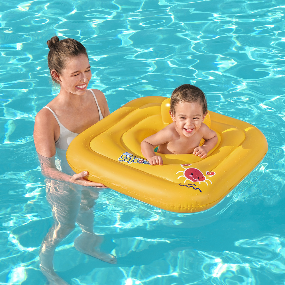 Silla Inflable Salvavidas Bestway Para Bebé Cuadrada Amarilla 76 cm