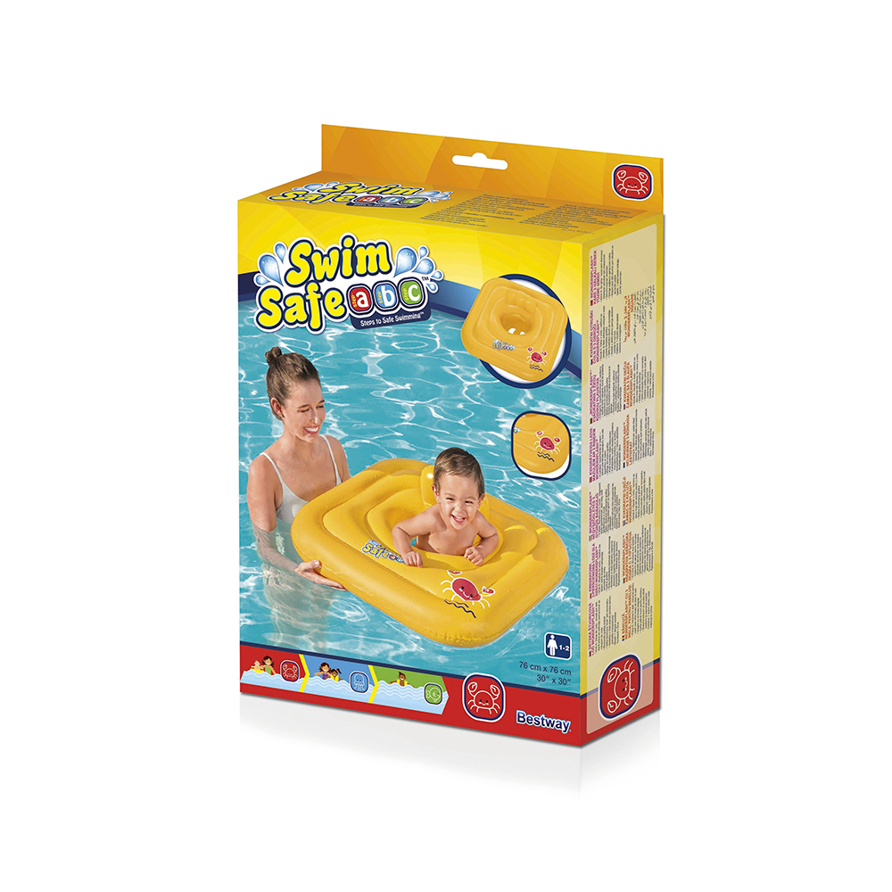 Silla Inflable Salvavidas Bestway Para Bebé Cuadrada Amarilla 76 cm