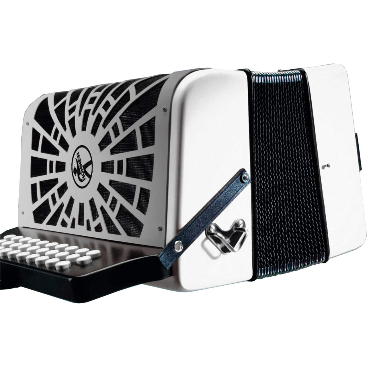 Acordeon Hohner Diatonico en Sol Compadre Plateado con Funda