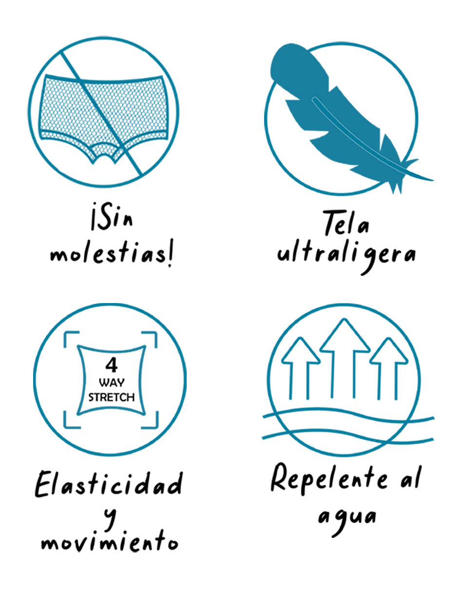 Traje de baño Gym&Swim, Short Estampado para Adolescente 12 - 16 Años, Bañador De Secado Rápido, Ligero Y Cómodo con Licra Interna Y Bolsas Laterales, GALÁPAGOS