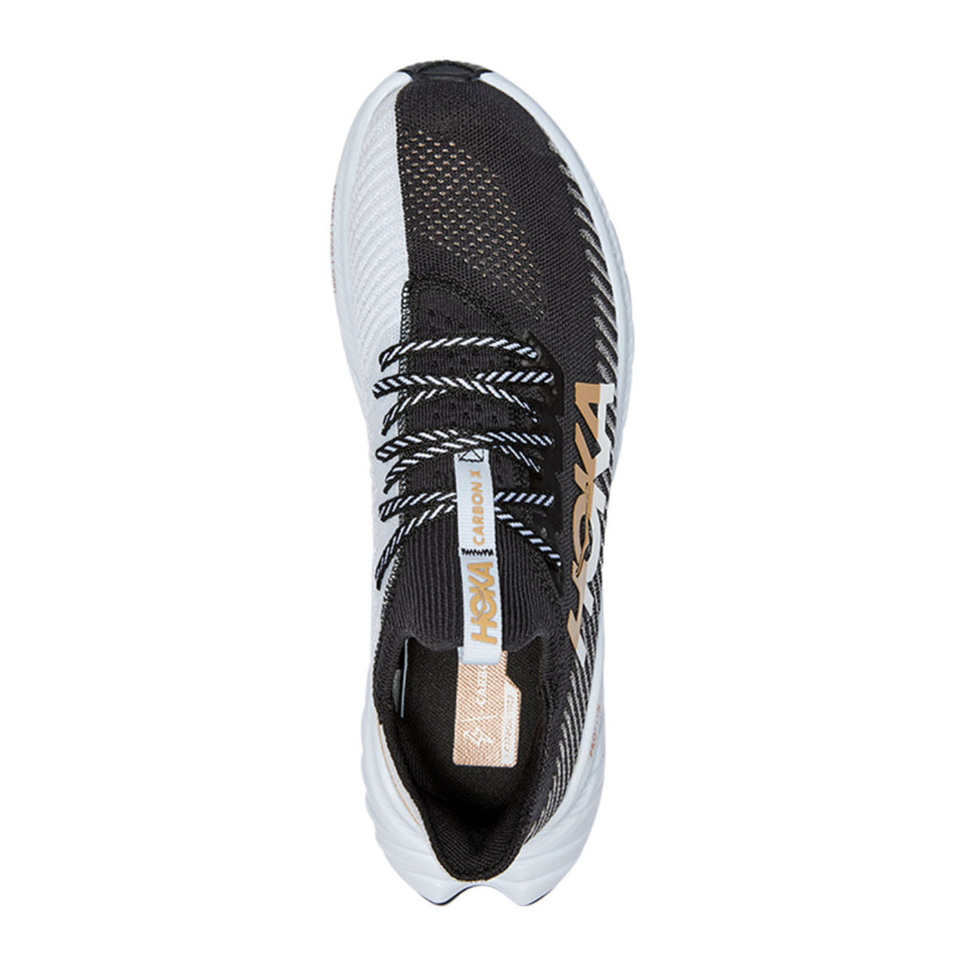 TENIS HOKA MUJER NEGRO Y BLANCO CARBON 1123193BWHT.