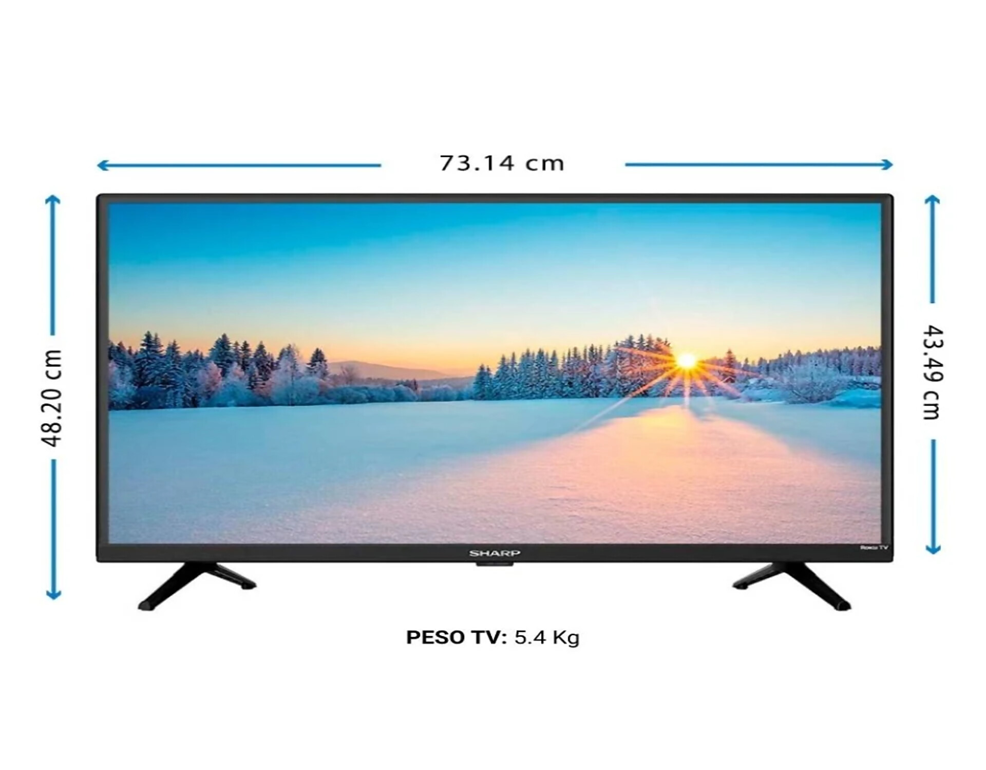 Pantalla TV SHARP 32 Pulgadas HD Smart TV LED 2T-C32CF2UR