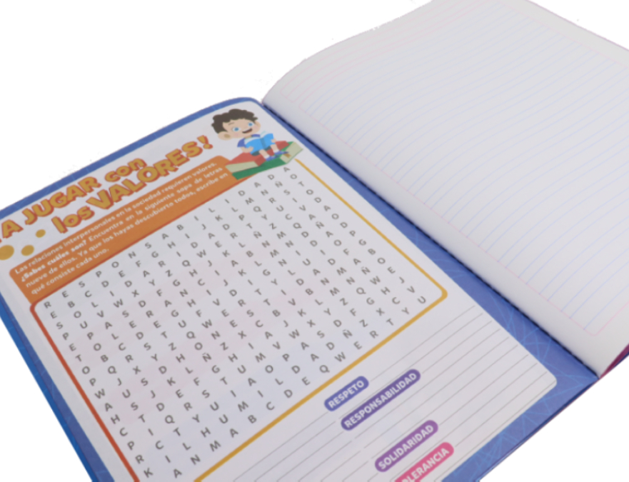 Cuaderno Cosido Profesional Doble Raya 100 Hojas Norma Color Paquete de 6 Cuadernos