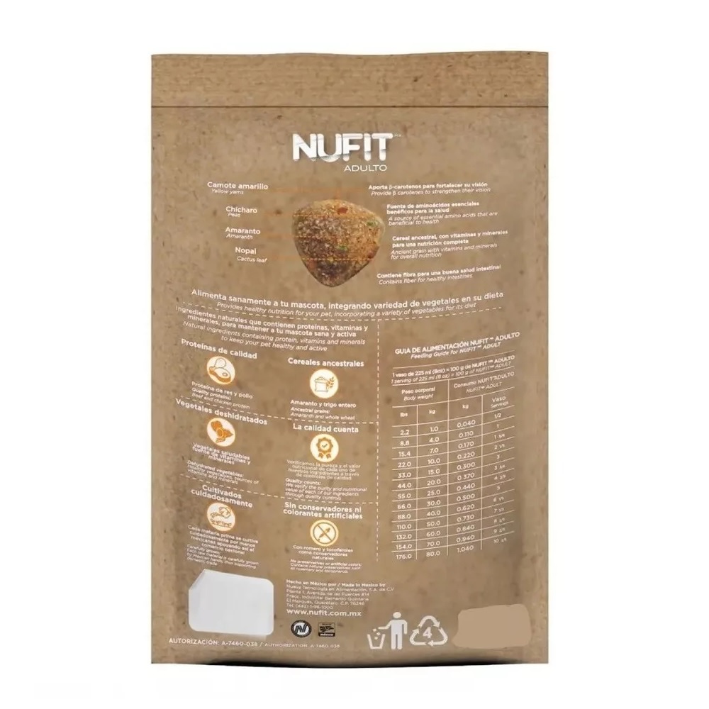Croqueta Alimento Perro Adulto Premium Nufit By Nupec 25 Kg.