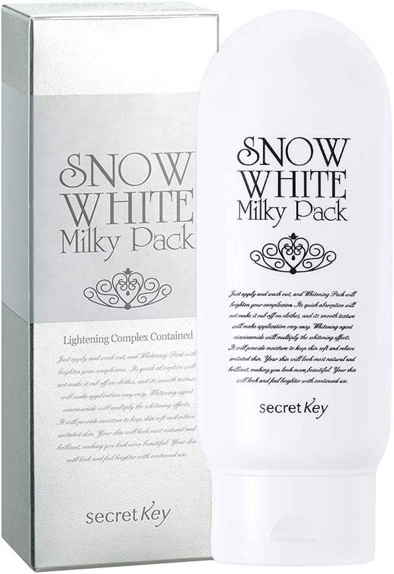 Secret Key Snow White Whitening Milky Pack Mask For Face And Body, 4 Ounce