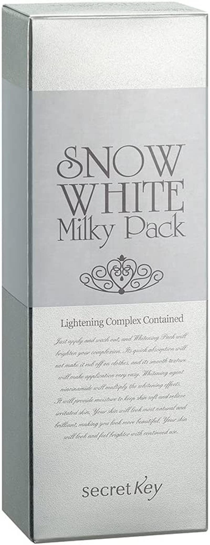 Secret Key Snow White Whitening Milky Pack Mask For Face And Body, 4 Ounce