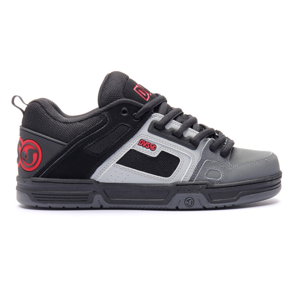 Tenis DVS Comanche 701 BLACK GRAY RED NUBUCK.