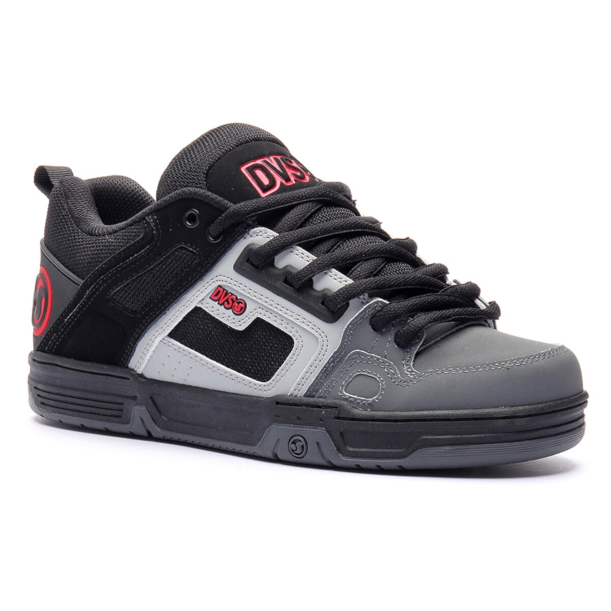 Tenis DVS Comanche 701 BLACK GRAY RED NUBUCK.