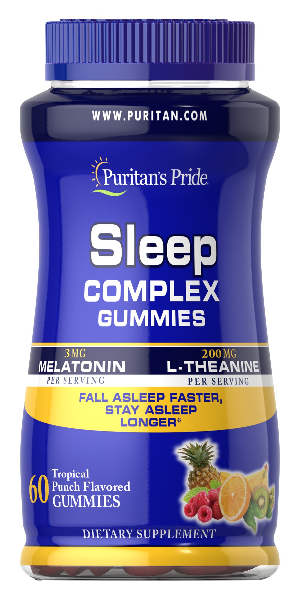  Puritan's Pride Sleep Complex Gomitas de Melatonina con Teanina 