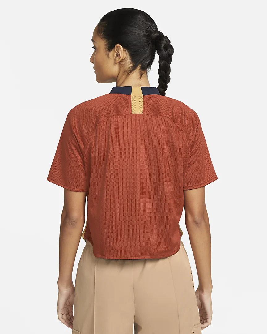 Jersey Nike Pumas Mujer Doble Vista - Terracota / Azul y Oro