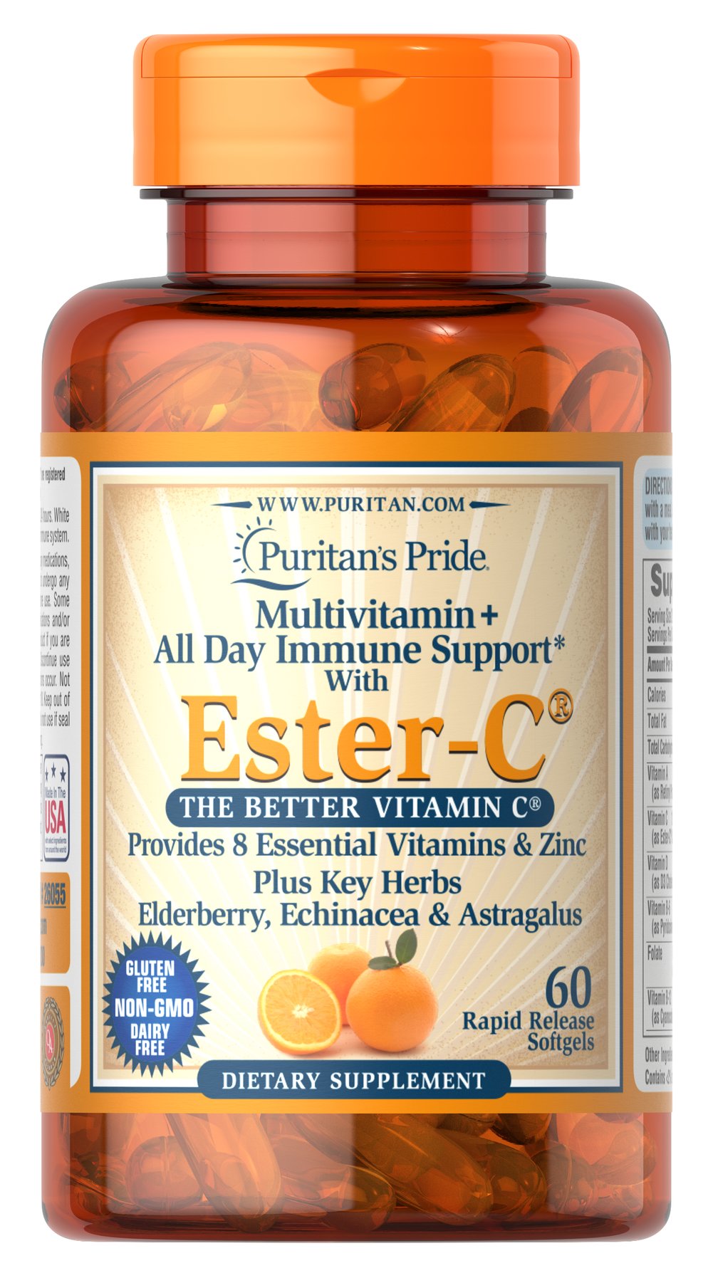  Puritan's Pride Multivitaminico con Vitamina C y D3 Ester C