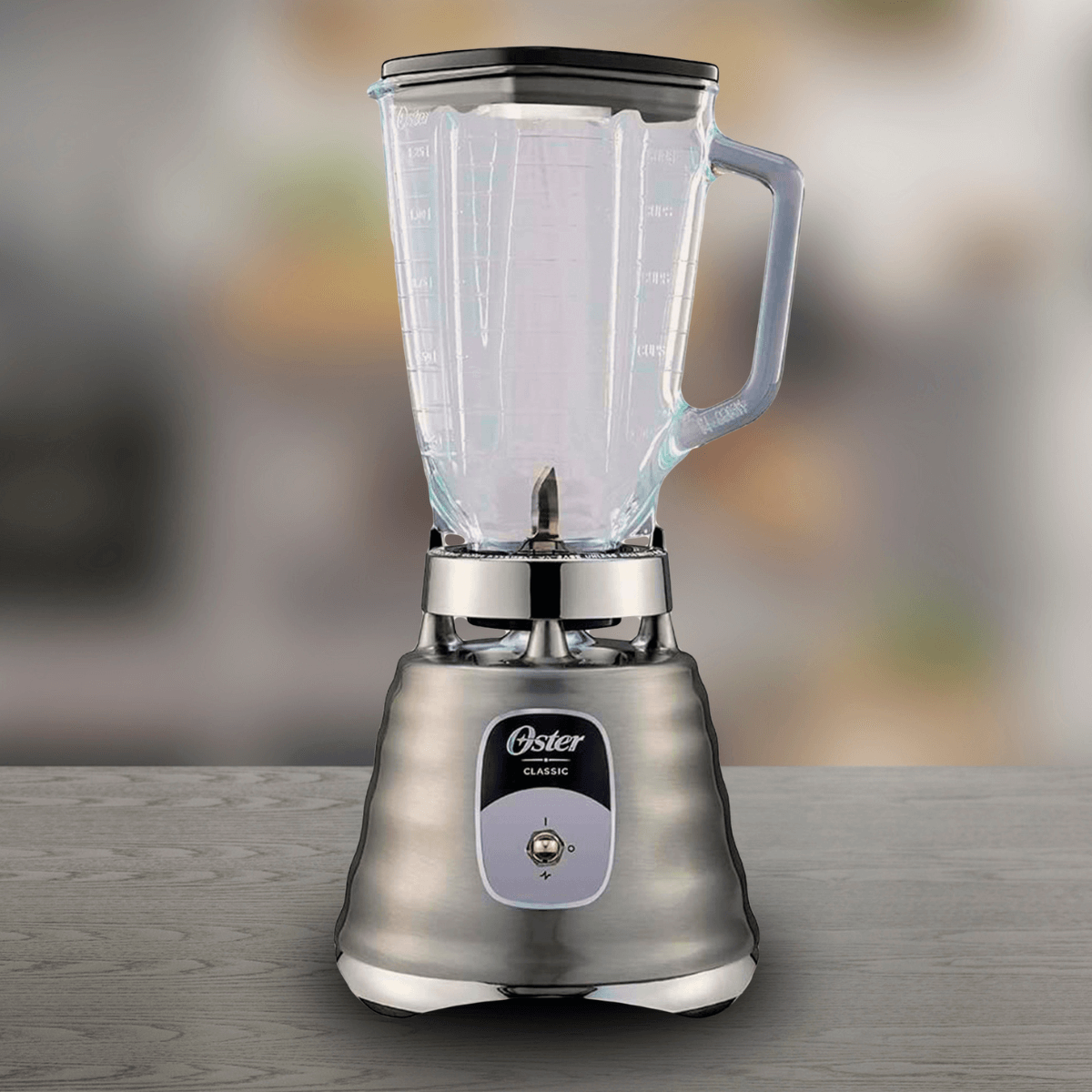 LICUADORA 1VEL 1.25LT VASO VIDRIO CLASICA METAL CROMADO BRILLANTE OSTER