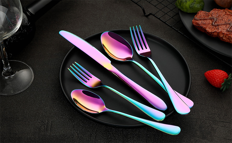 Juego de cubiertos Tornasol 24 piezas