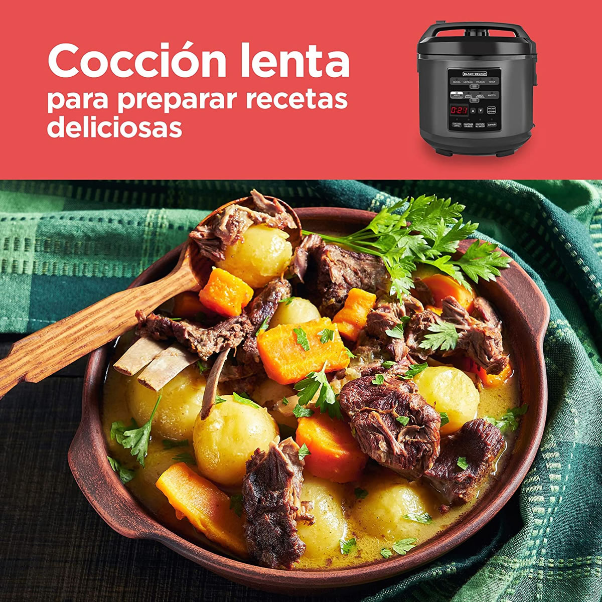 Olla Digital Multifuncional 500 W BLACK+DECKER MCH14-AR WT