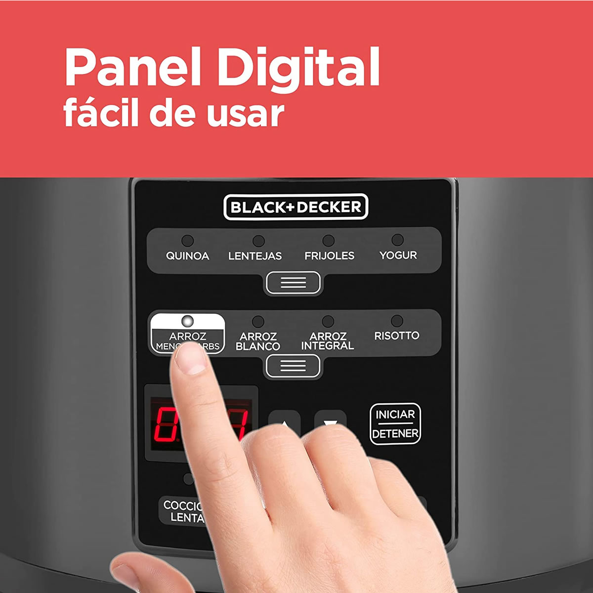 Olla Digital Multifuncional 500 W BLACK+DECKER MCH14-AR WT
