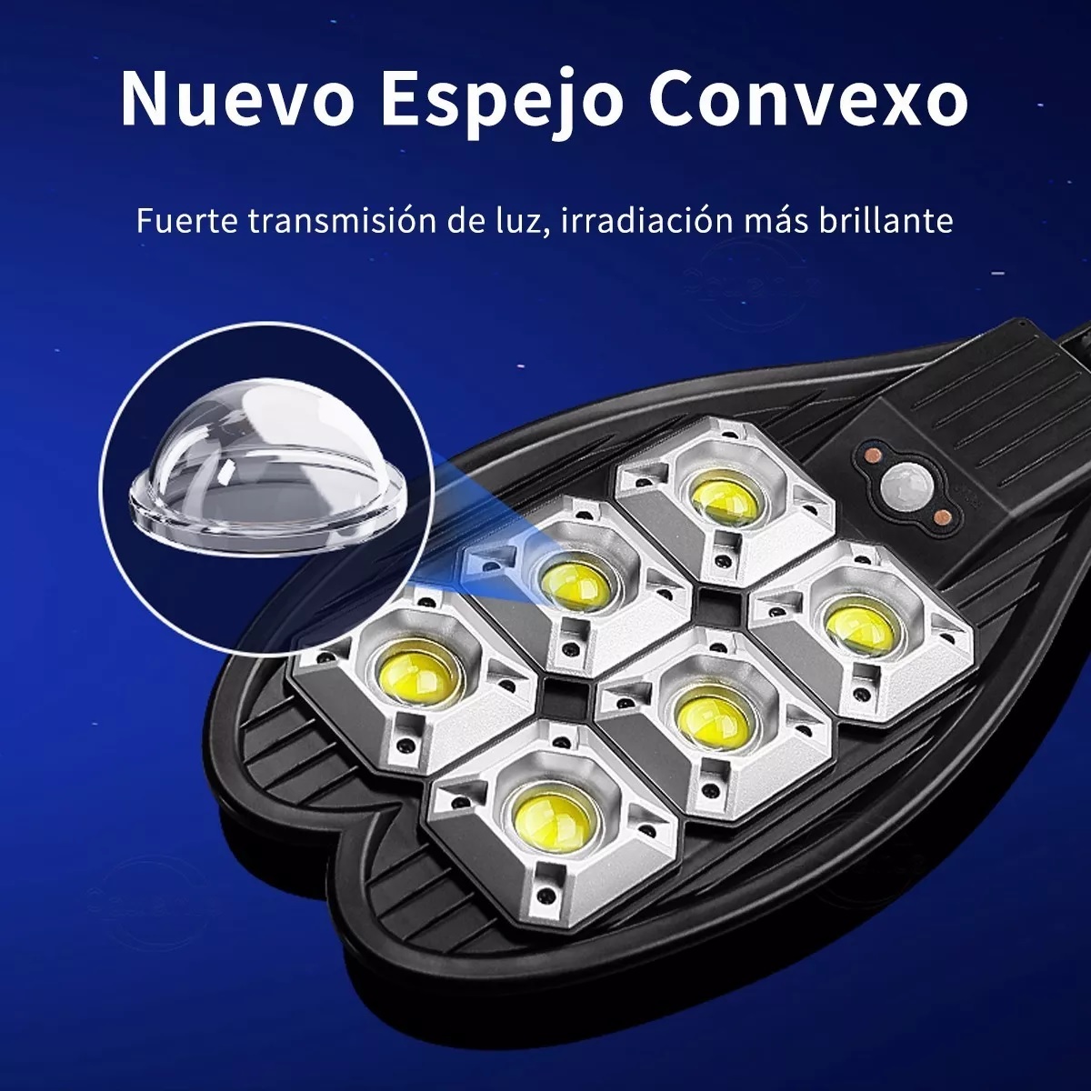 Lámpara Led Solar 1500w De Pared Exteriores Sensor Luz 3modo