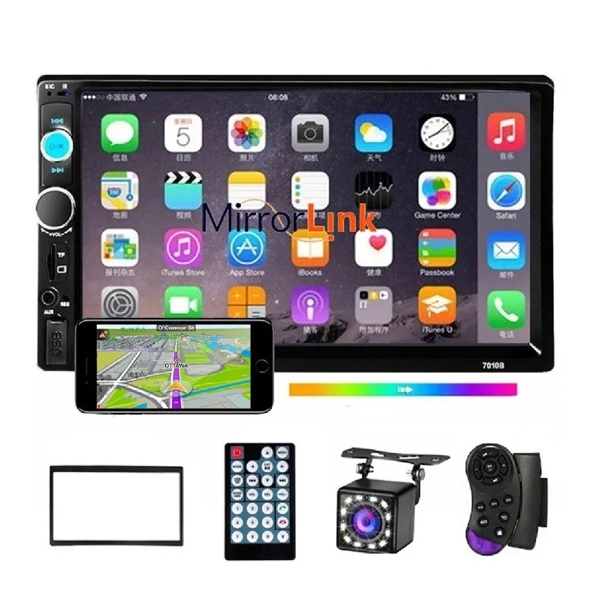 Estéreo Para Auto 7 7010b Con Cámara