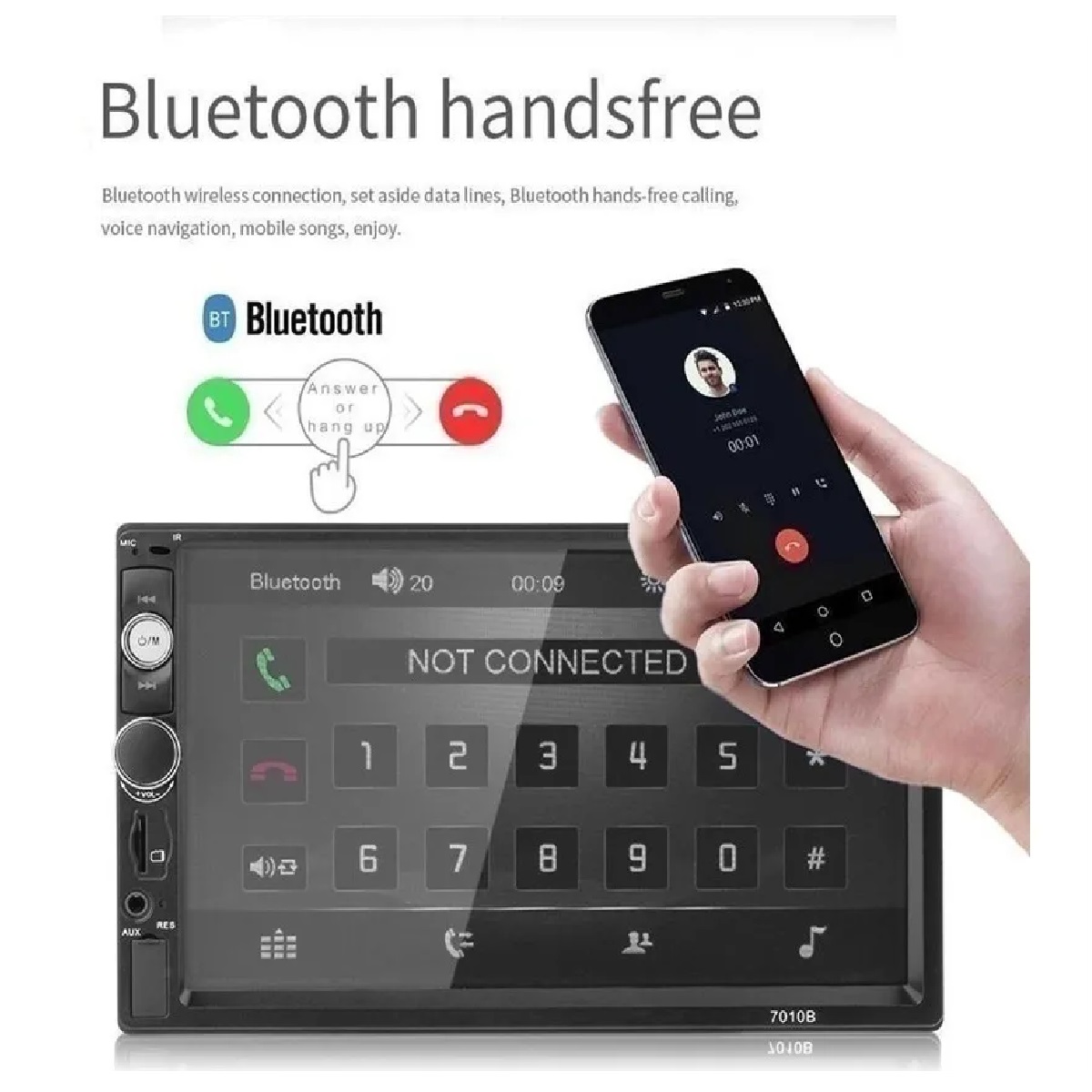 Estéreo Para Auto 7 7010b Con Cámara