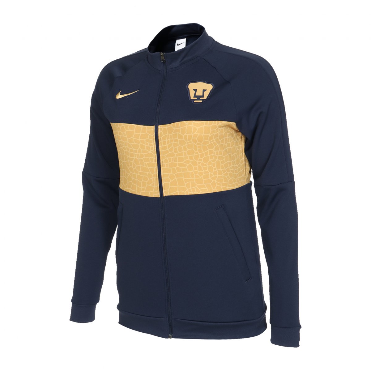 Chamarra Nike Pumas UNAM Franja Cantera para Mujer - Azul y Oro