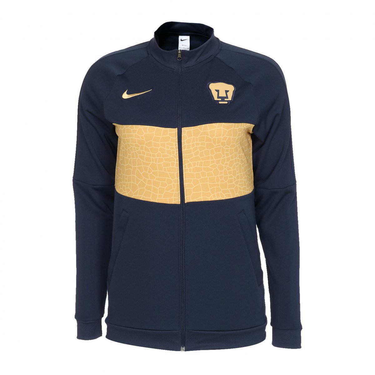 Chamarra Nike Pumas UNAM Franja Cantera para Mujer - Azul y Oro