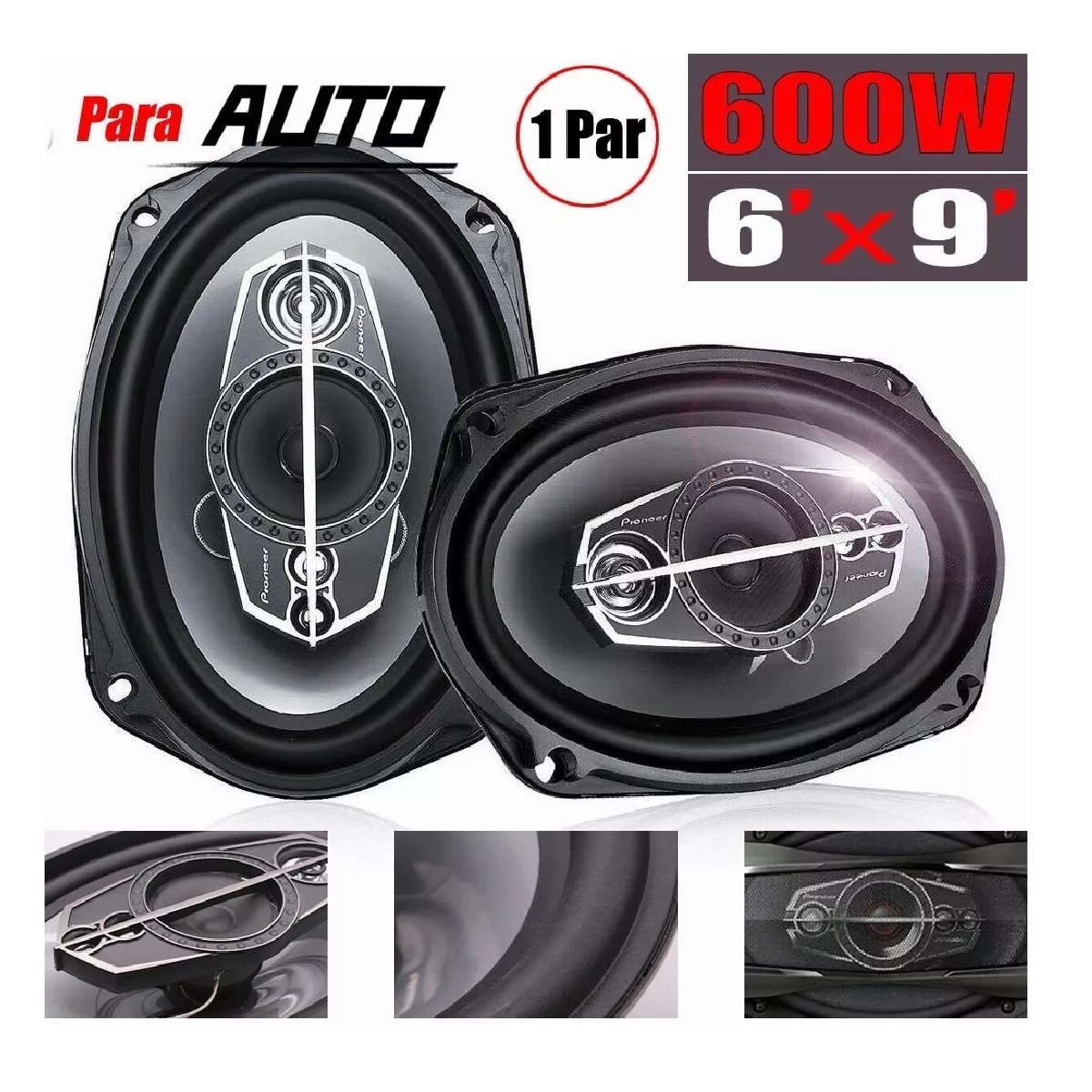 Duo Bocinas 6x9 Coaxial Para Carro Auto 5 Vías Car Audio