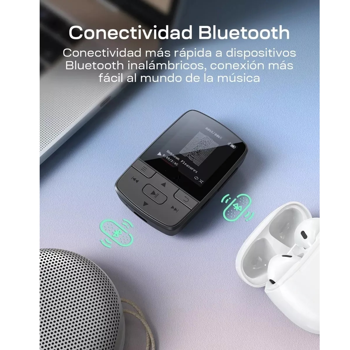Reproductor Mp3 Portátil 80gb Bluetooth Hifi Con Auriculares