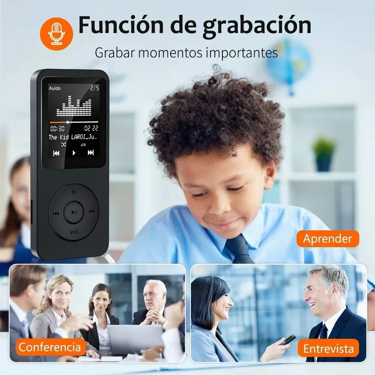 Reproductor De Musica Mp3 Bluetooth Portatil 32g Memoria