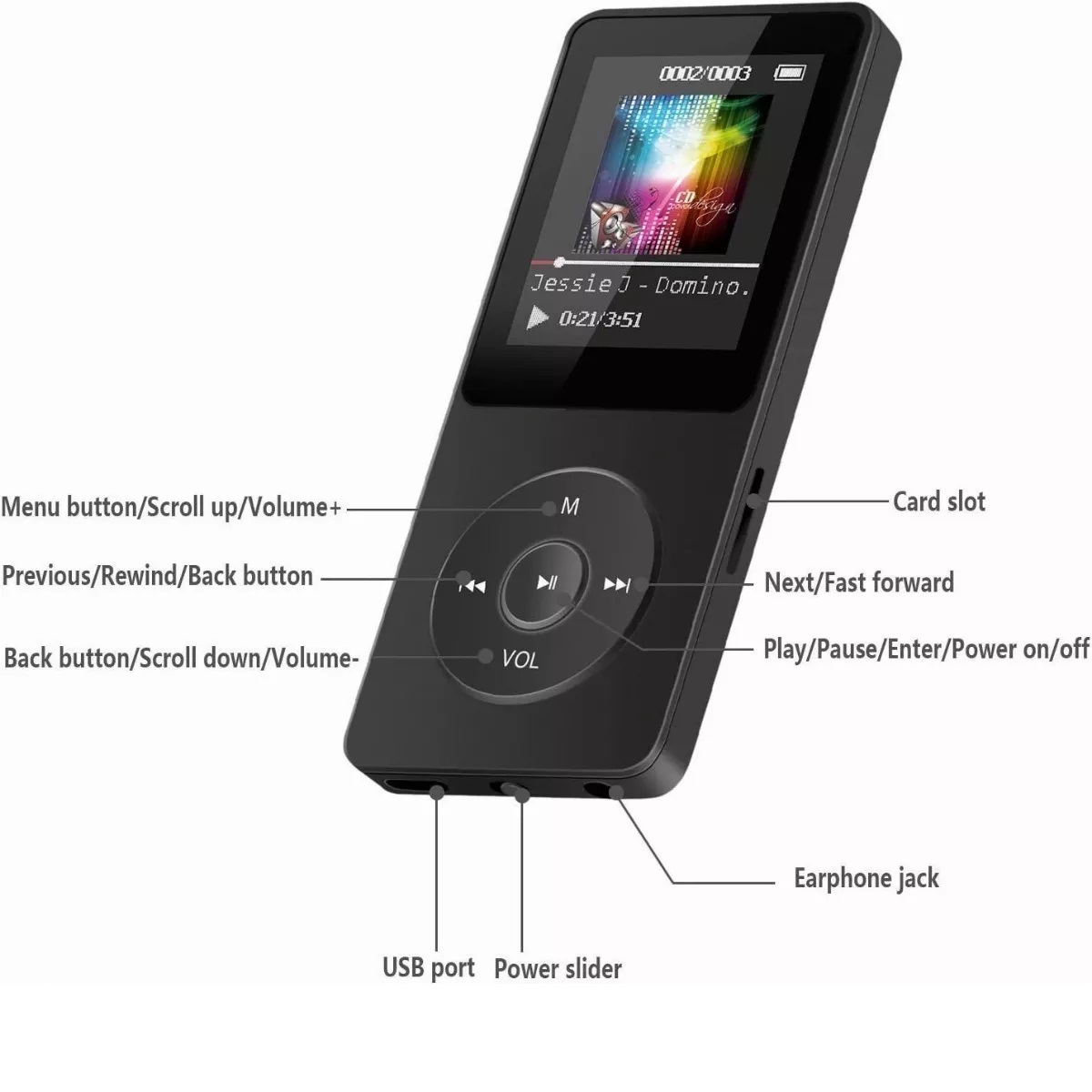 Reproductor De Música Bluetooth Mp3 Mp4, Grabadora De Radio