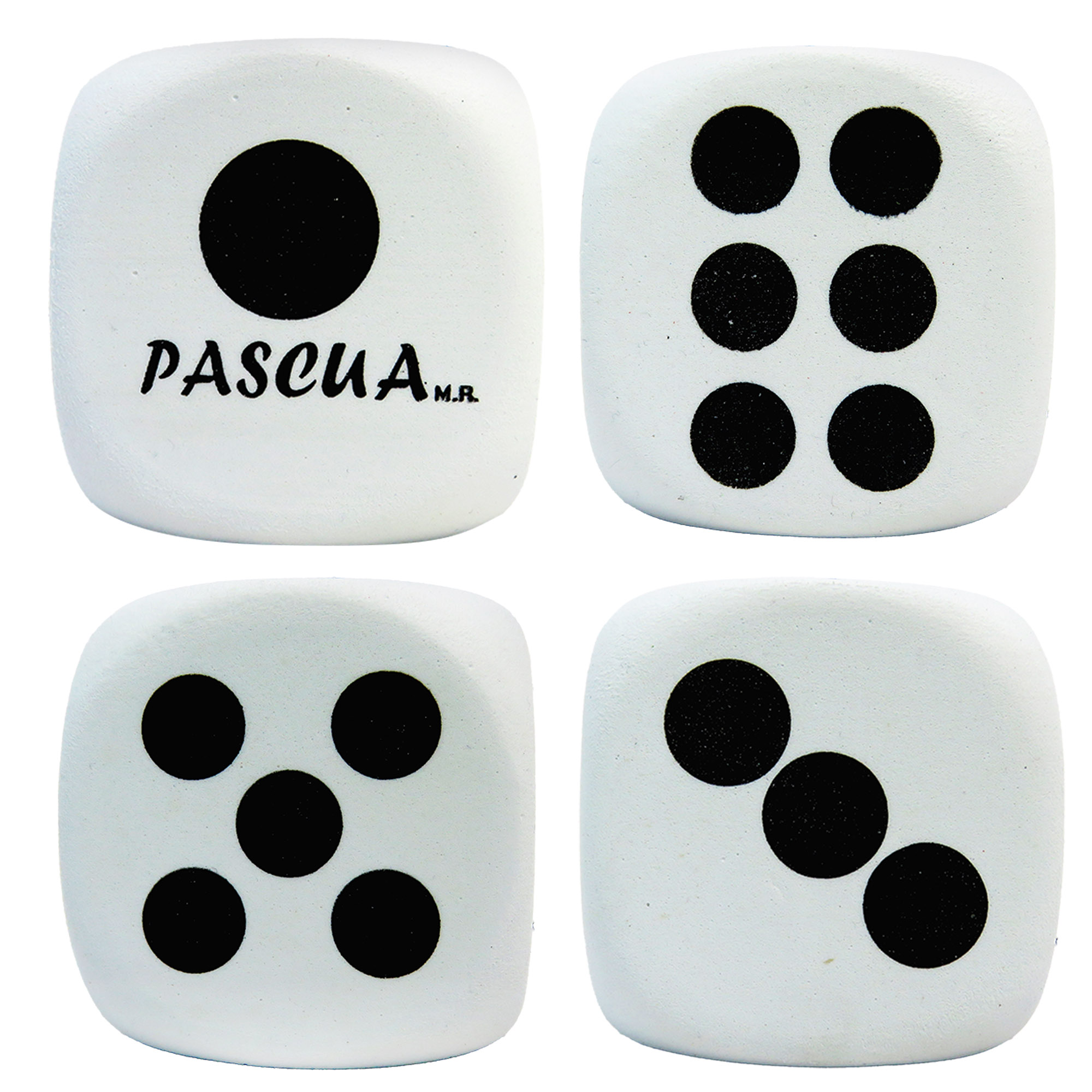 DADOS DE FOAMY 6.5 X 6.5 CMS. 4 DADOS REGALO JUGUETE
