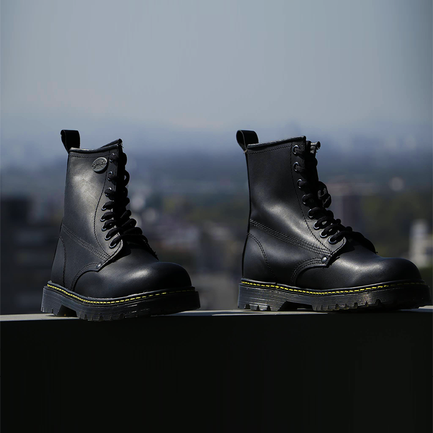 REGALO! Botas Cuero Piel Negras Vino Grunge Aestethic Hombre Mujer Joven