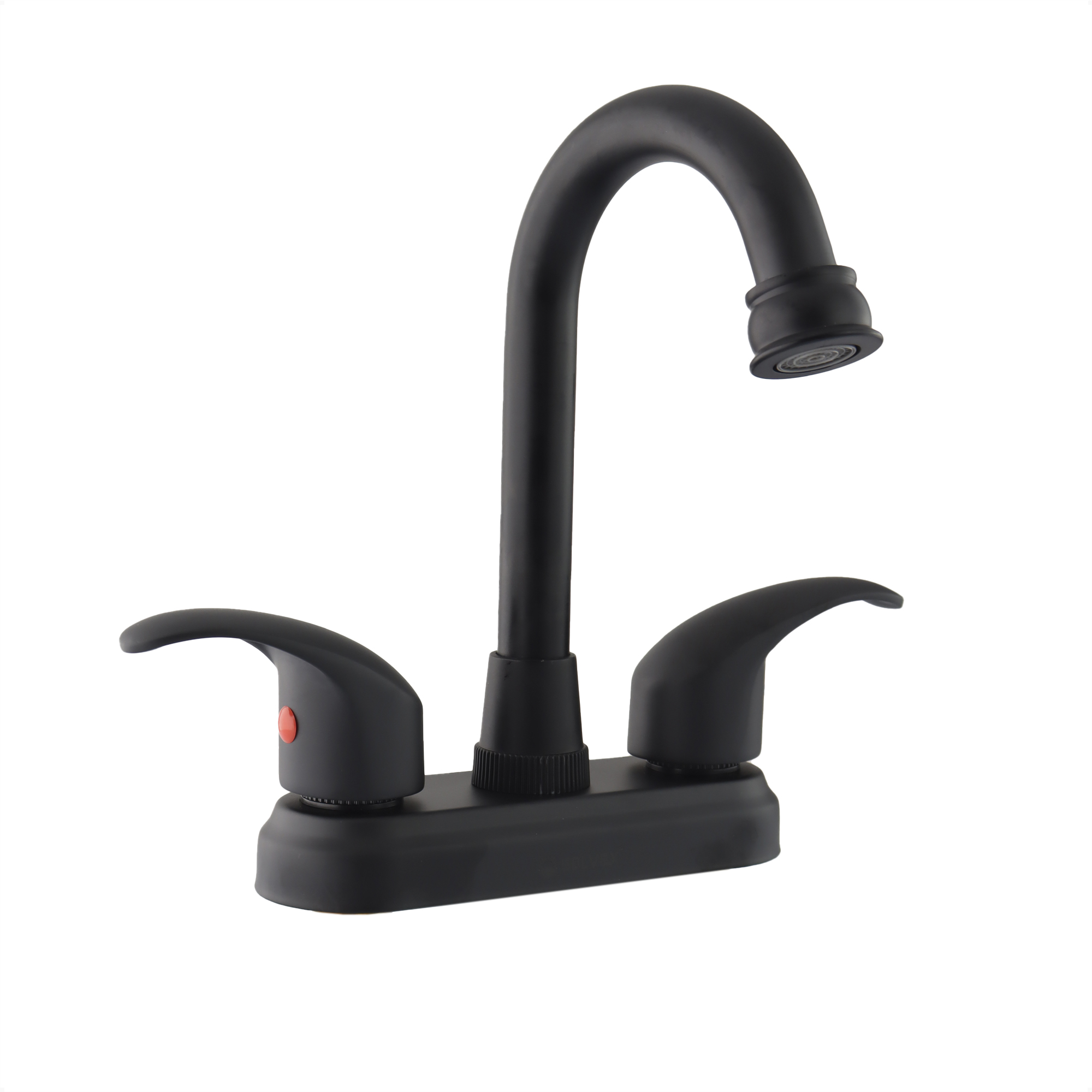 Llave Mezcladora Para Lavabo 4 Pulgadas Solvex Negro Mate.