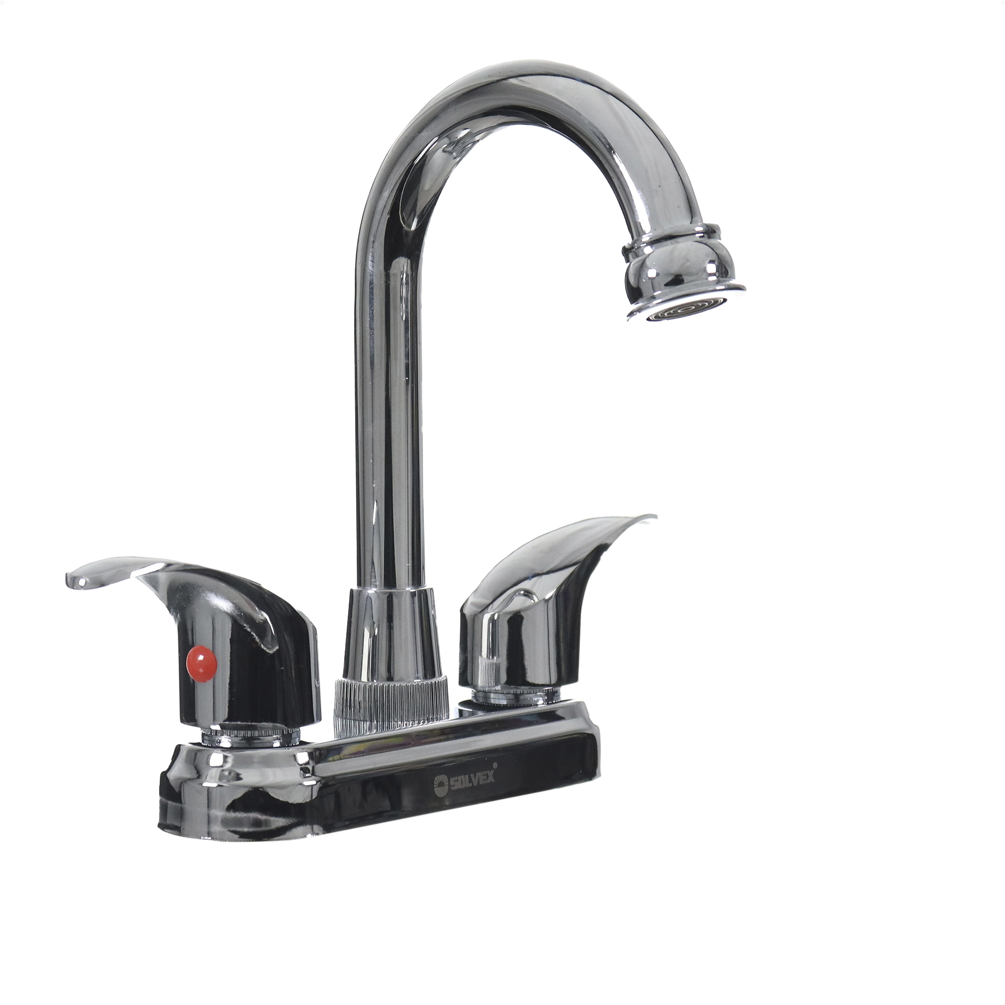 Grfo Llave Mezcladora Lavabo Grifo Doble Comando Baño Inoxidable
