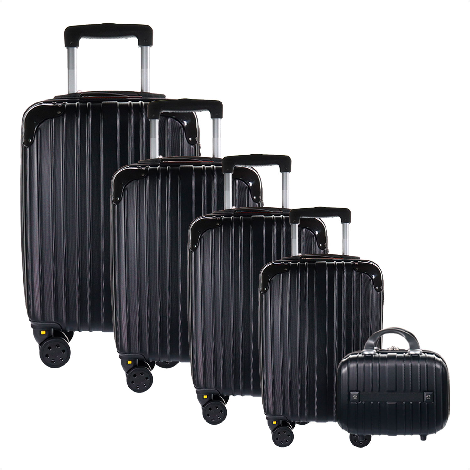 Set de 5 Maletas Viaje Rígidas Ruedas Juego Equipaje Mano Avión.