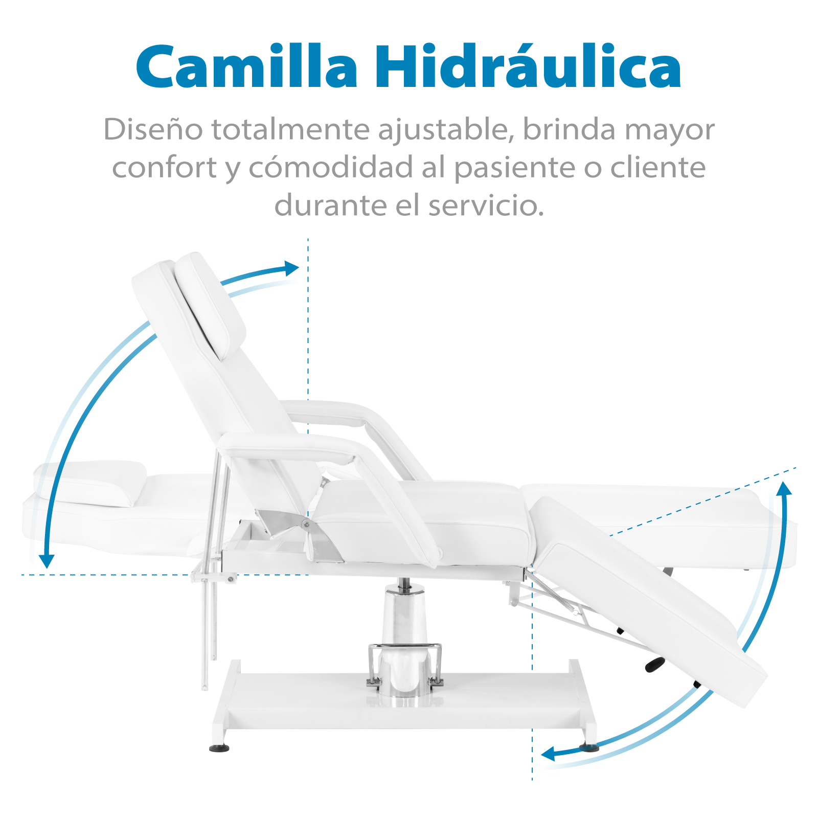 Cama de Masaje Onof Hidráulica Reclinable con Altura Ajustable