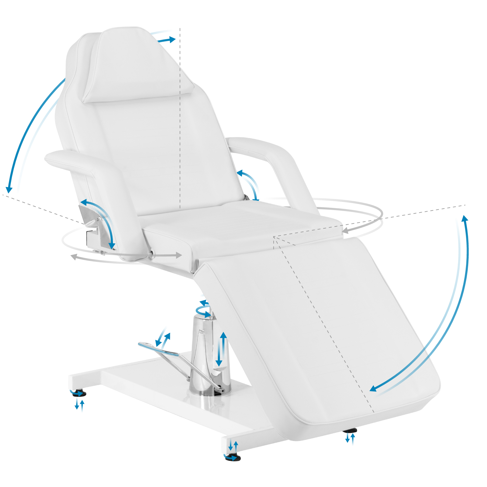 Cama de Masaje Onof Hidráulica Reclinable con Altura Ajustable