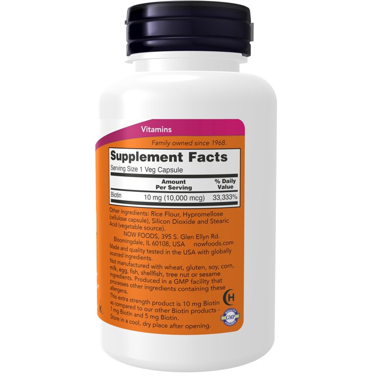 Now Biotina 10,000 mcg 120 capsulas
