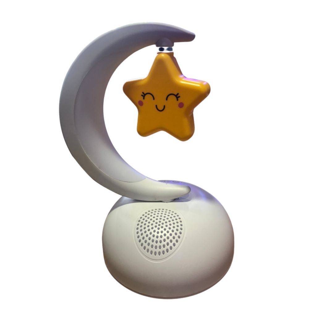 Lámpara en forma de luna con luz RGB y bocina integrada Gadgets&Fun con estrella flotante