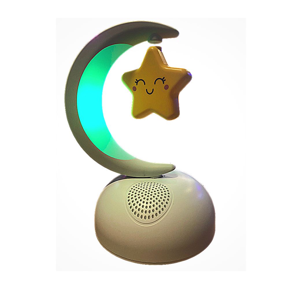 Lámpara en forma de luna con luz RGB y bocina integrada Gadgets&Fun con estrella flotante