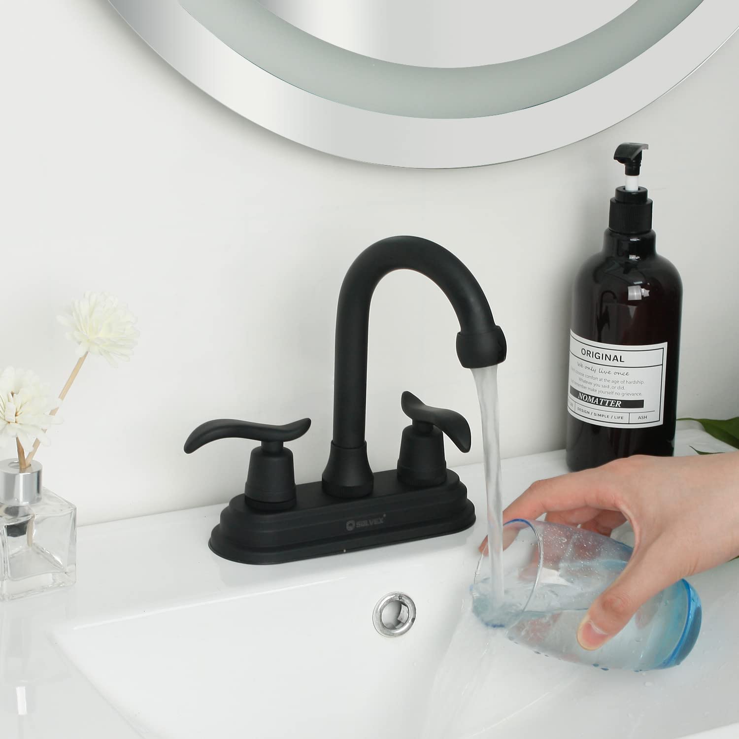 Llave Mezcladora Para Lavabo 4 Pulgadas Solvex Grifo