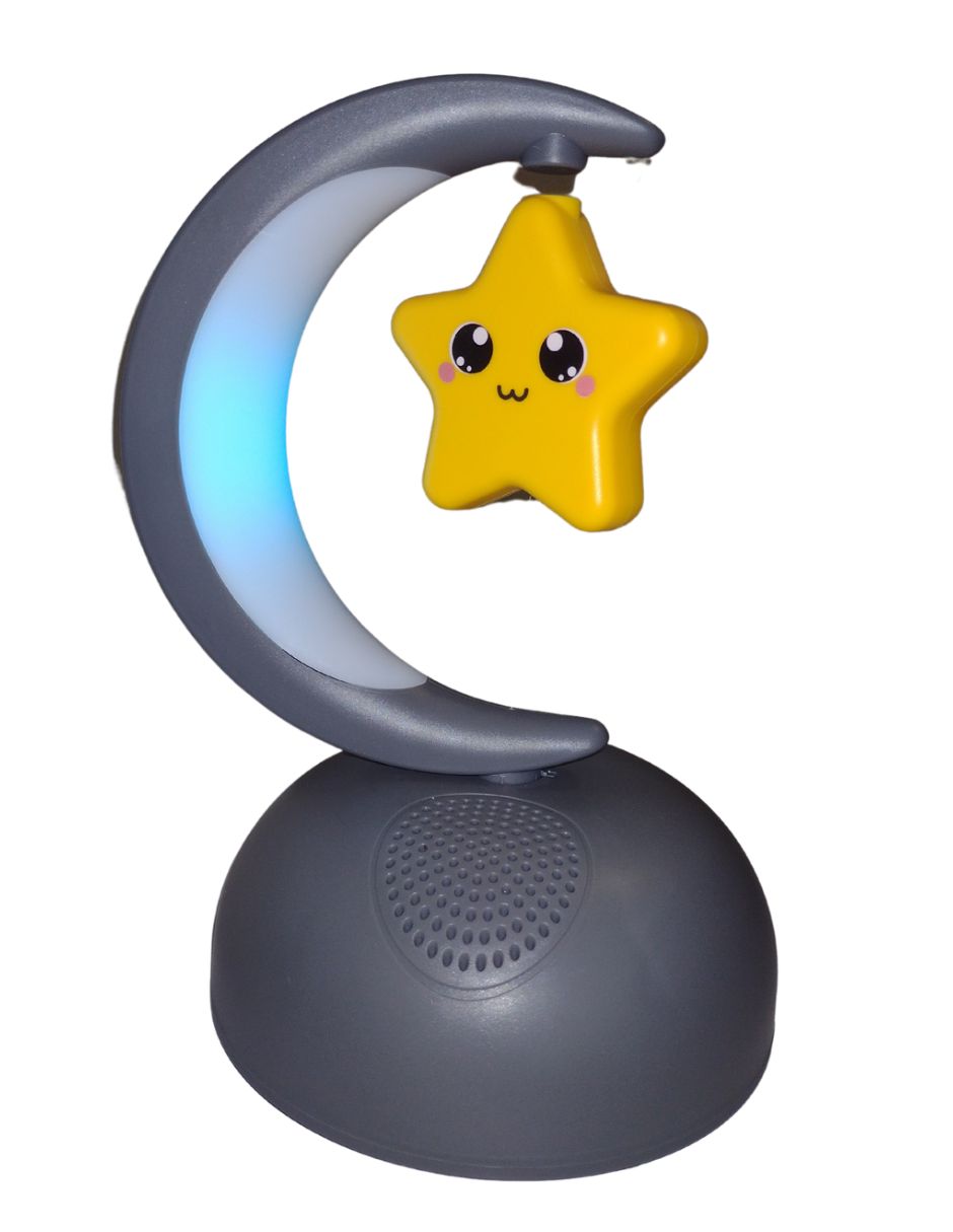 Lámpara en forma de luna con luz RGB y bocina integrada Gadgets&Fun con estrella flotante