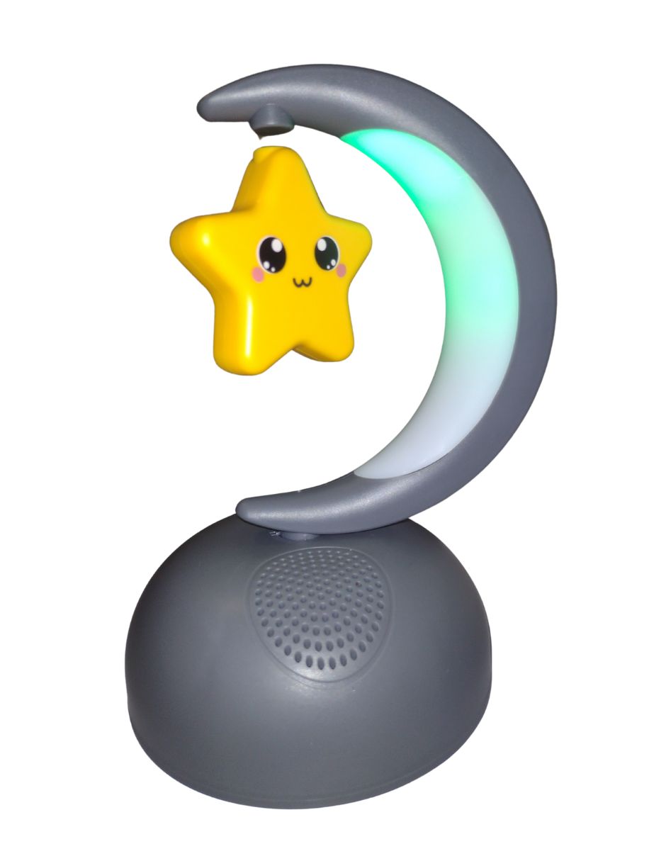 Lámpara en forma de luna con luz RGB y bocina integrada Gadgets&Fun con estrella flotante