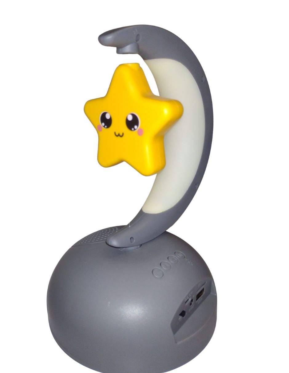 Lámpara en forma de luna con luz RGB y bocina integrada Gadgets&Fun con estrella flotante
