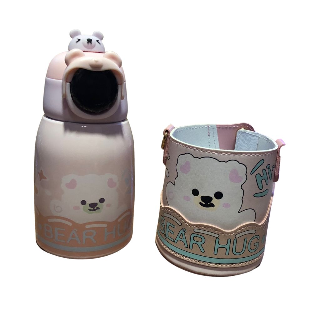 Termo digital de acero inoxidable Gadgets&Fun con funda de oso 500 ml