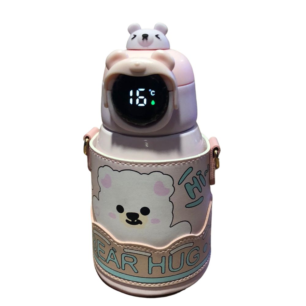 Termo digital de acero inoxidable Gadgets&Fun con funda de oso 500 ml