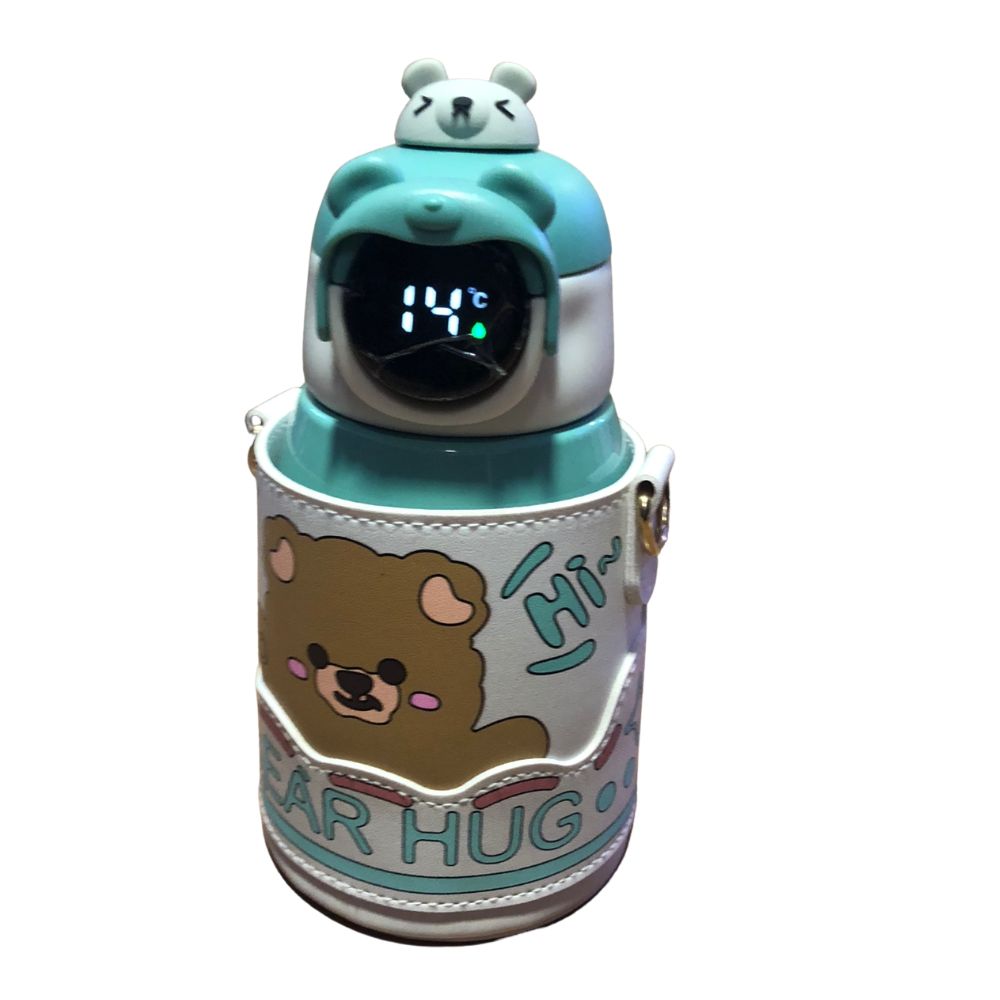 Termo digital de acero inoxidable Gadgets&Fun con funda de oso 500 ml